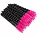 Pack of 50 disposable mascara wands and spoolie brushes for lashes and brows

