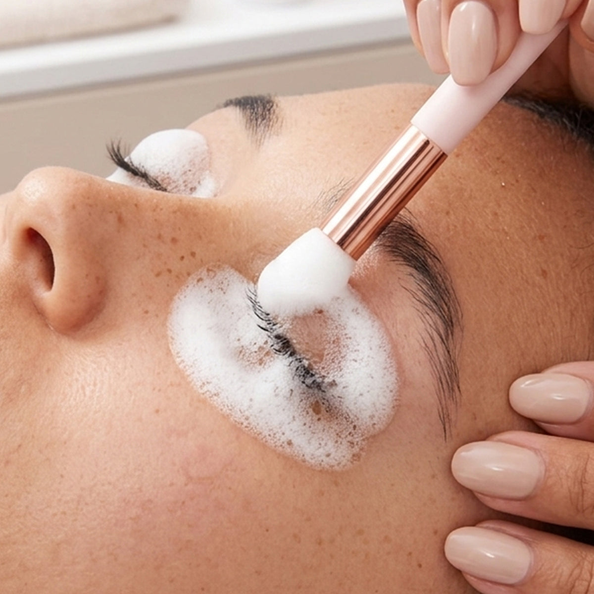 Gentle Lash & Brow Foaming Cleanser (50ml) + FREE Brush